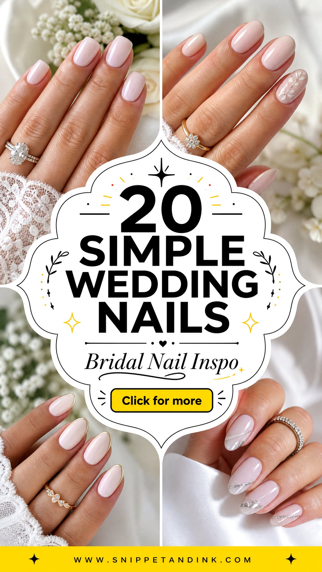 20 Simple Wedding Nails Brides Will Love for the Big Day - 20 Simple Wedding Nails Brides Will Love for the Big Day