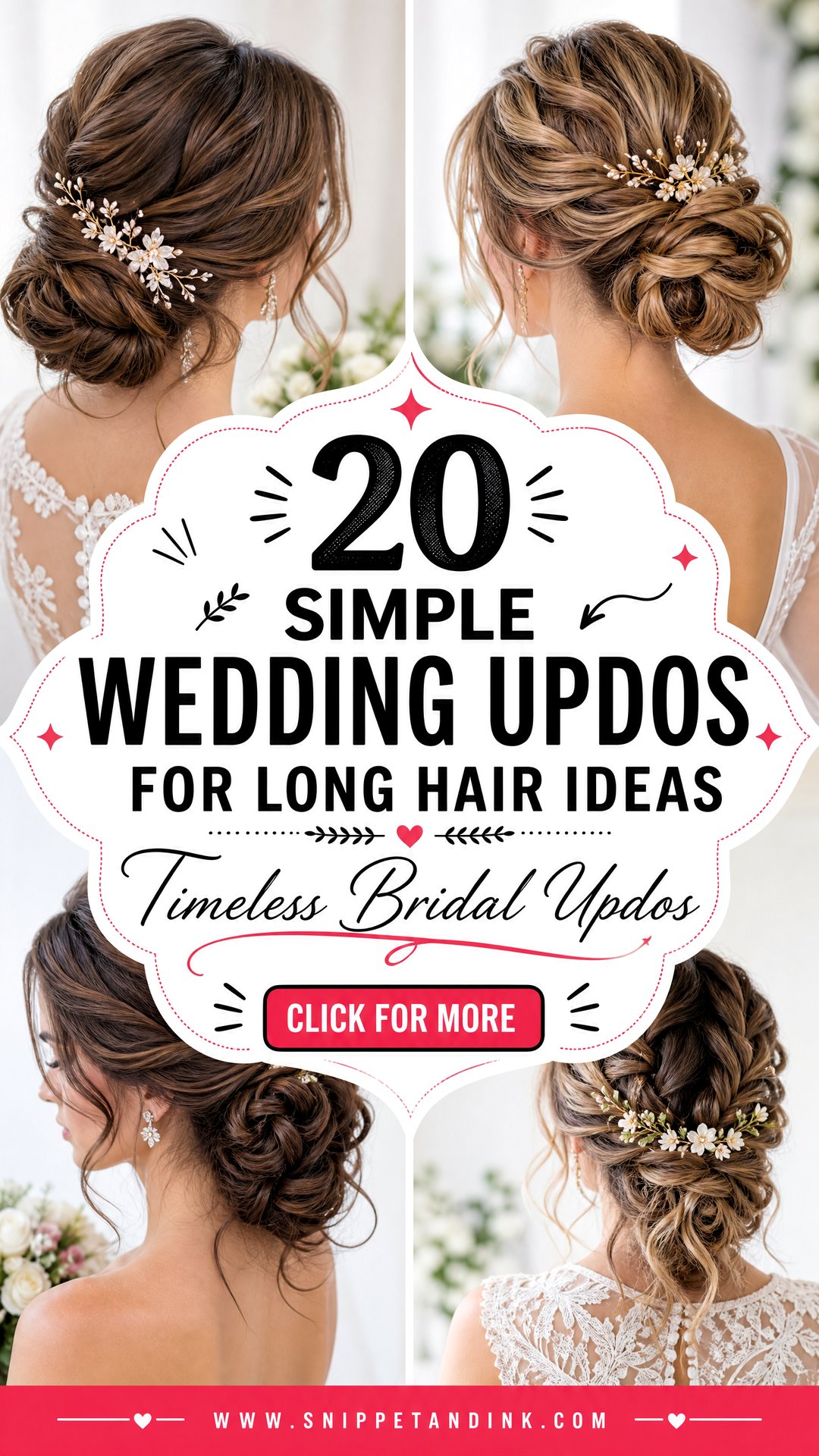 20 Simple Wedding Updos for Long Hair That Feel Timeless - 20 Simple Wedding Updos for Long Hair That Feel Timeless