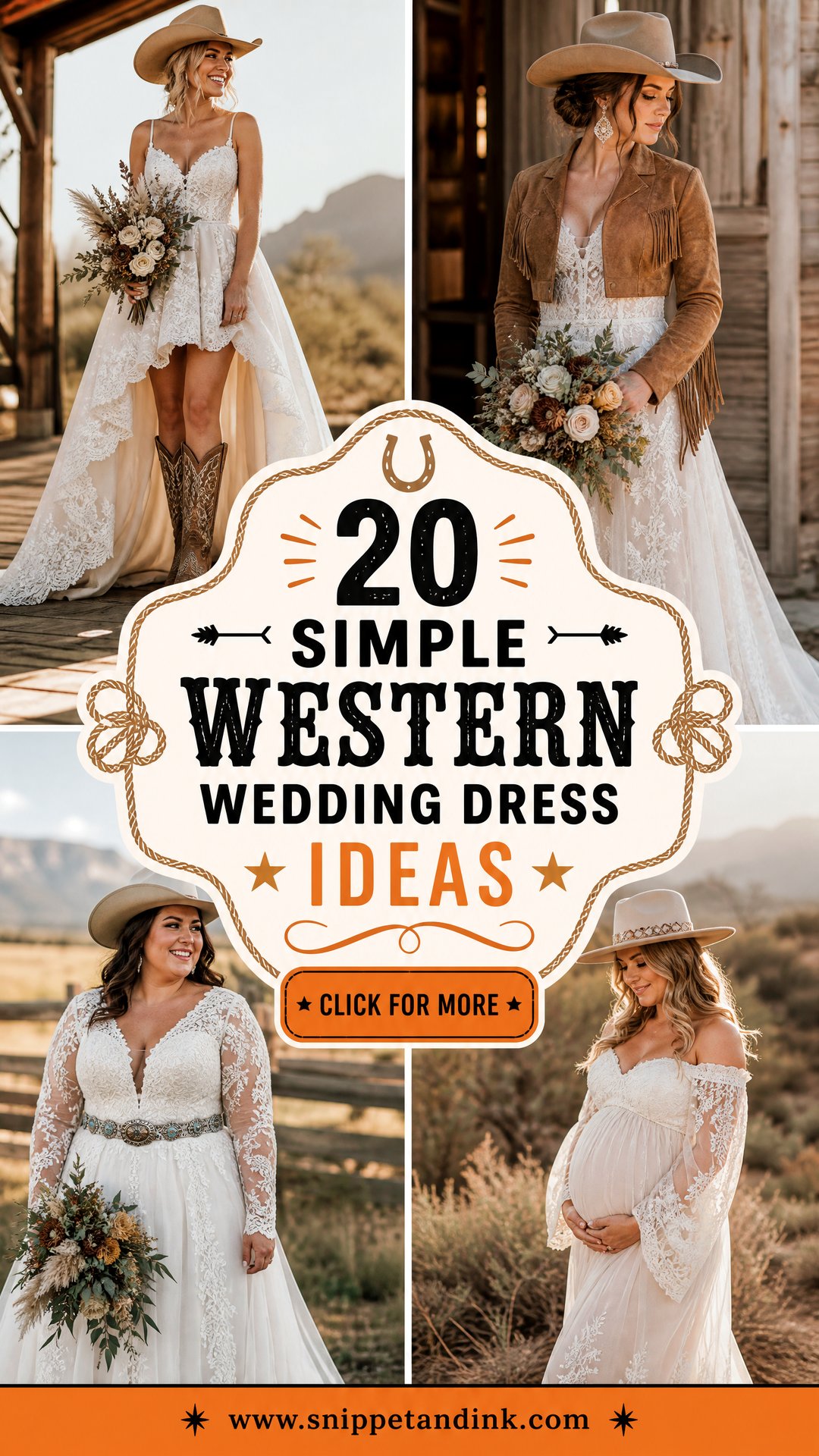 20 Simple Western Wedding Dress Ideas for Rustic-Chic Brides - 20 Simple Western Wedding Dress Ideas for Rustic-Chic Brides
