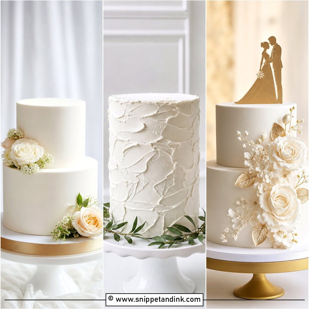 20 Simple White Wedding Cake Ideas for Timeless Style