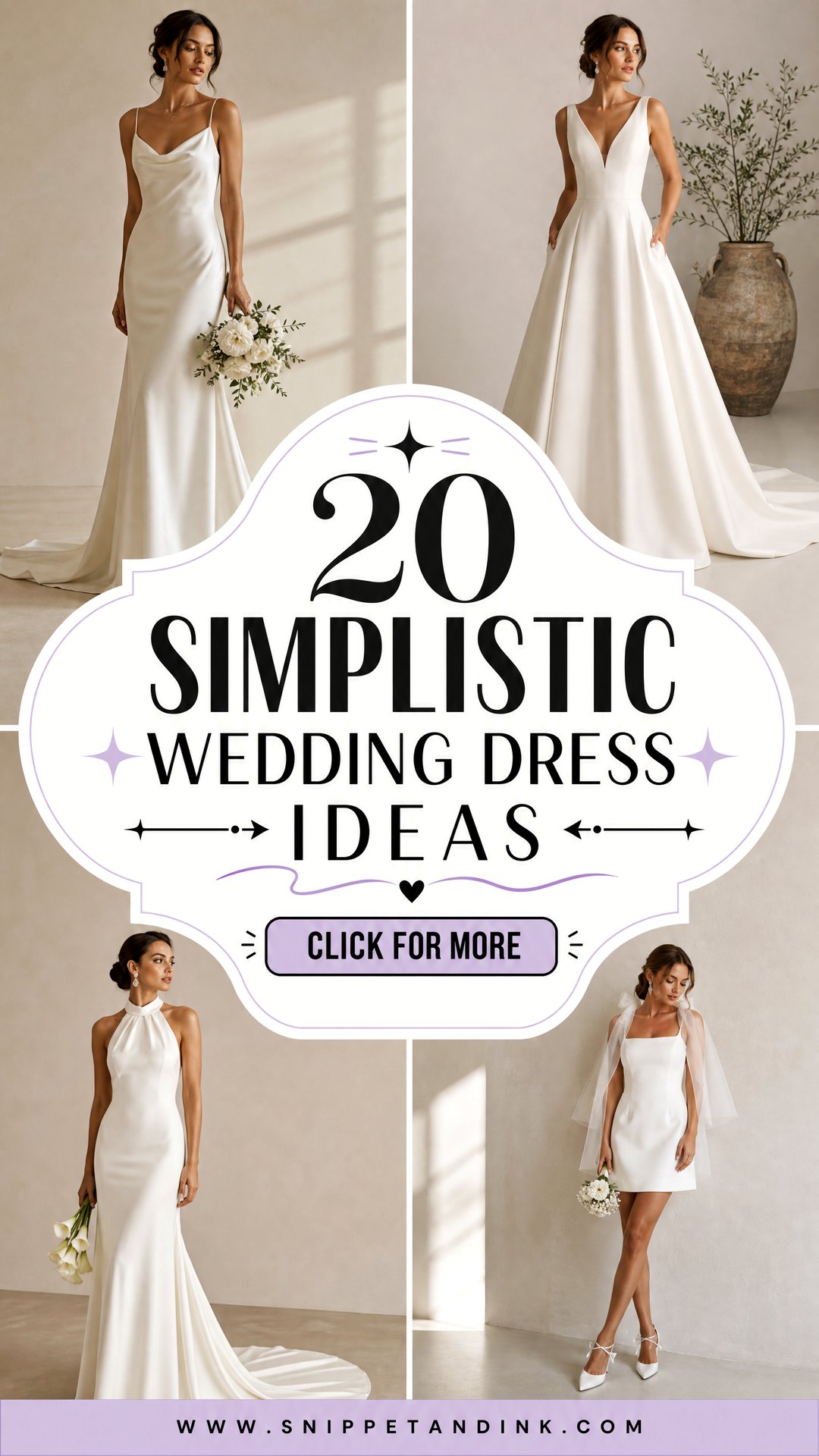 20 Simplistic Wedding Dress Ideas for Modern Minimalists - 20 Simplistic Wedding Dress Ideas for Modern Minimalists