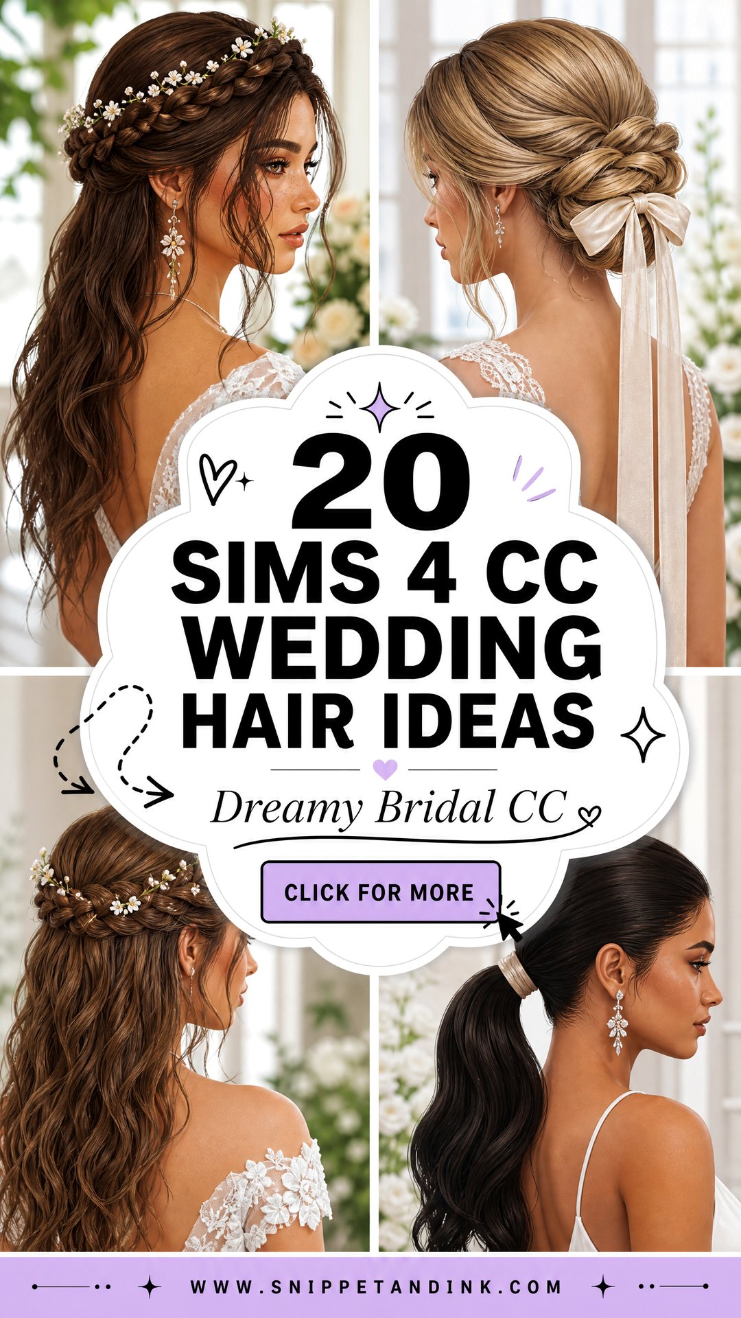 20 Sims 4 CC Wedding Hair Ideas for Dreamy Bridal Looks - 20 Sims 4 CC Wedding Hair Ideas for Dreamy Bridal Looks