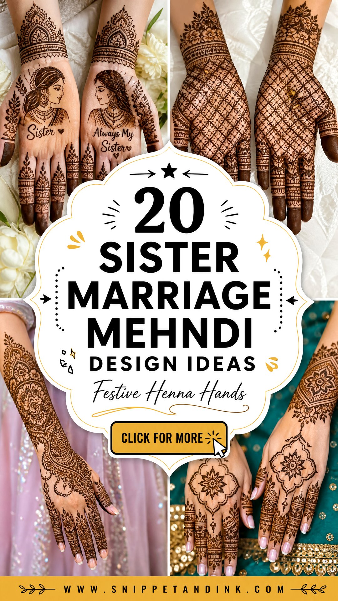 20 Sister Marriage Mehndi Design Ideas for Festive Hands - 20 Sister Marriage Mehndi Design Ideas for Festive Hands