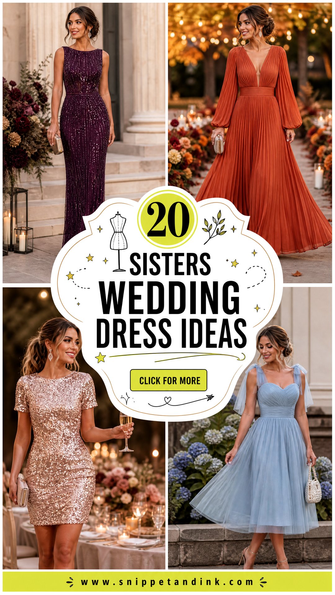 20 Sisters Wedding Dress Ideas Chic Styles for the Big Day - 20 Sisters Wedding Dress Ideas: Chic Styles for the Big Day