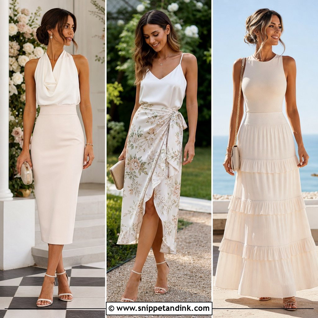 20 Skirt Wedding Outfit Ideas: Chic Looks for Modern Guests