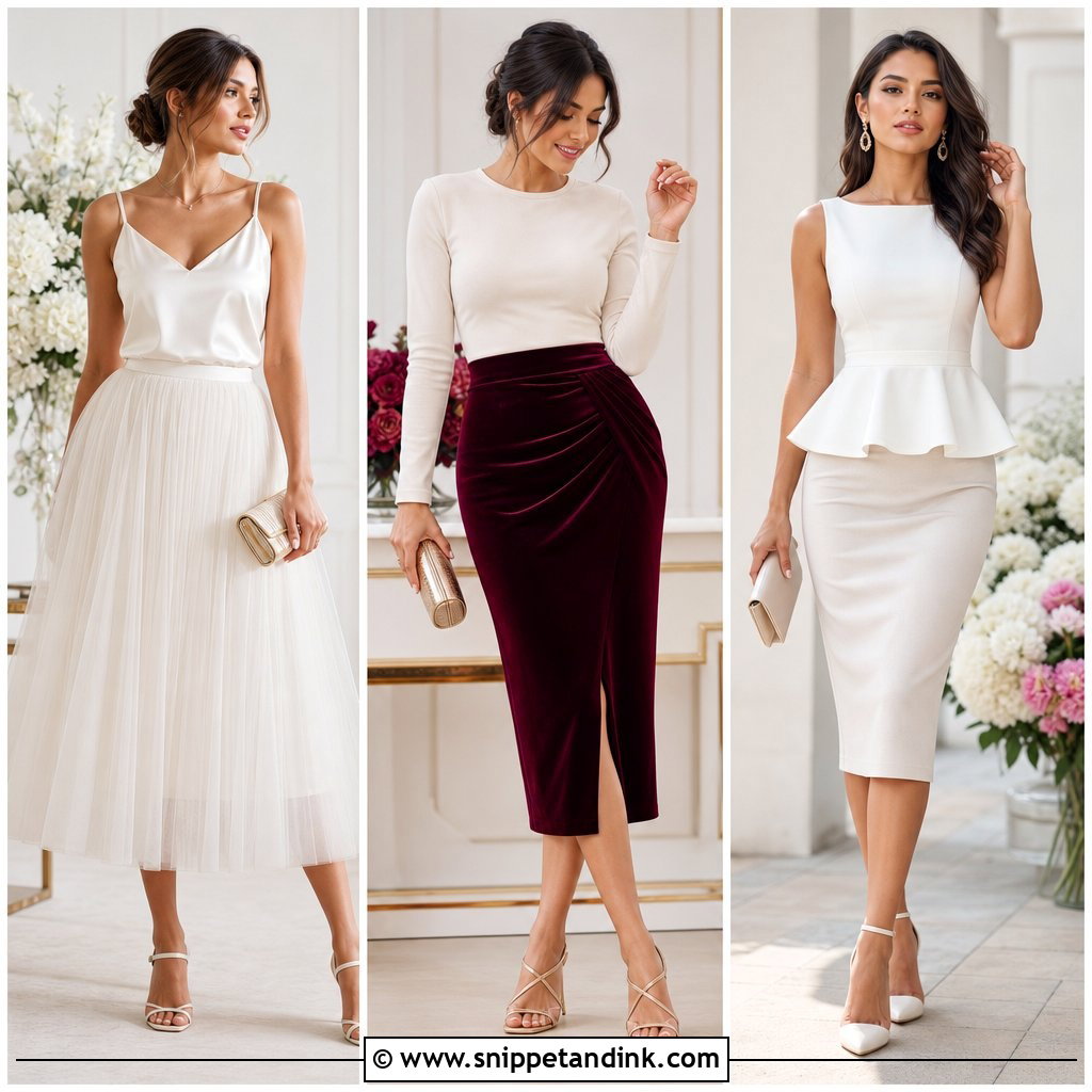20 Skirt and Top Outfits for Wedding: Chic Looks for Every Season