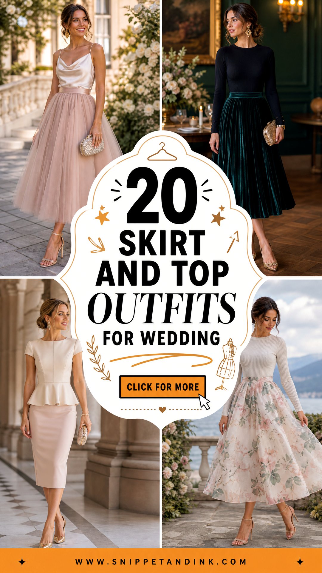 20 Skirt and Top Outfits for Wedding Chic Looks for Every Season - 20 Skirt and Top Outfits for Wedding: Chic Looks for Every Season