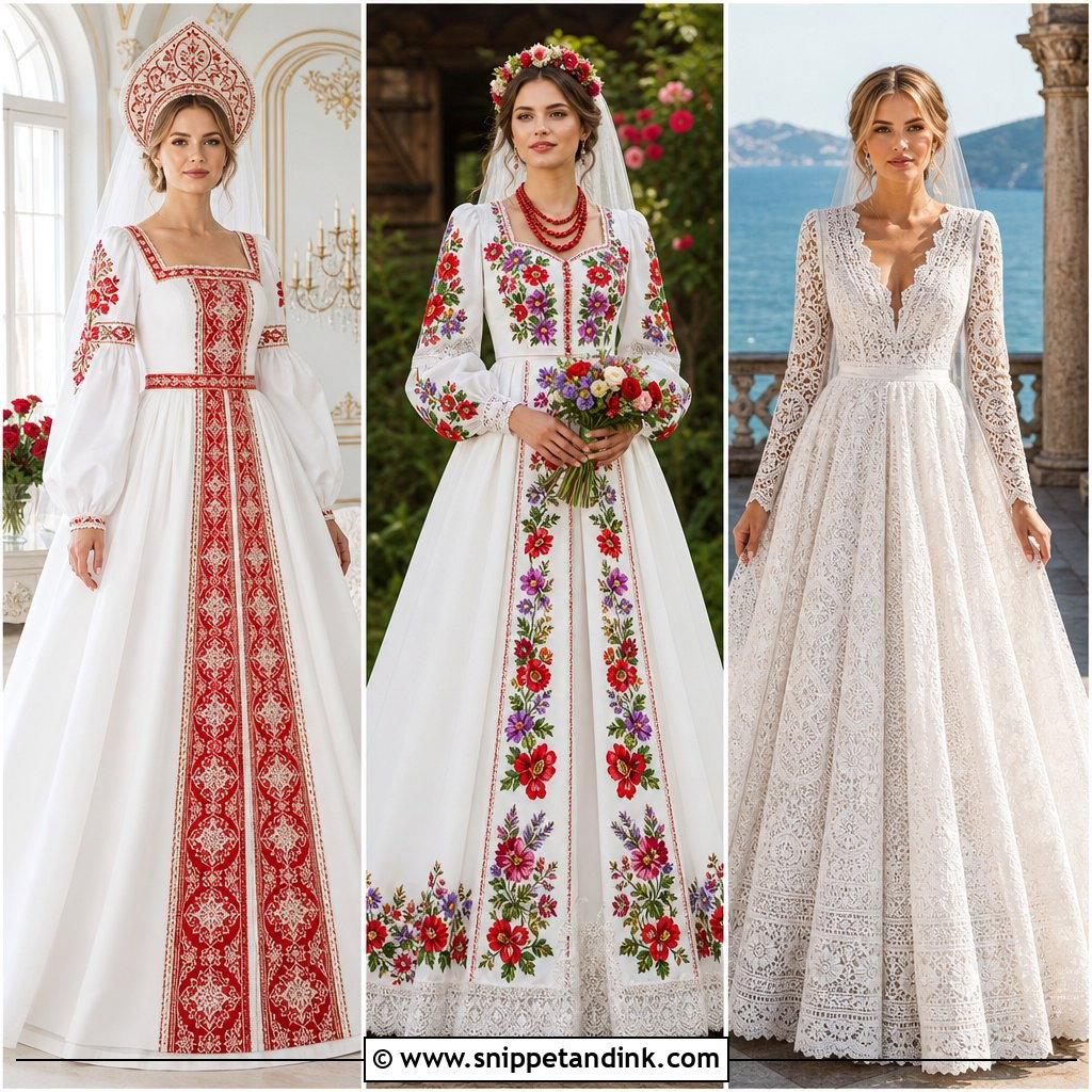 20 Slavic Wedding Dress Ideas Rich in Timeless Tradition