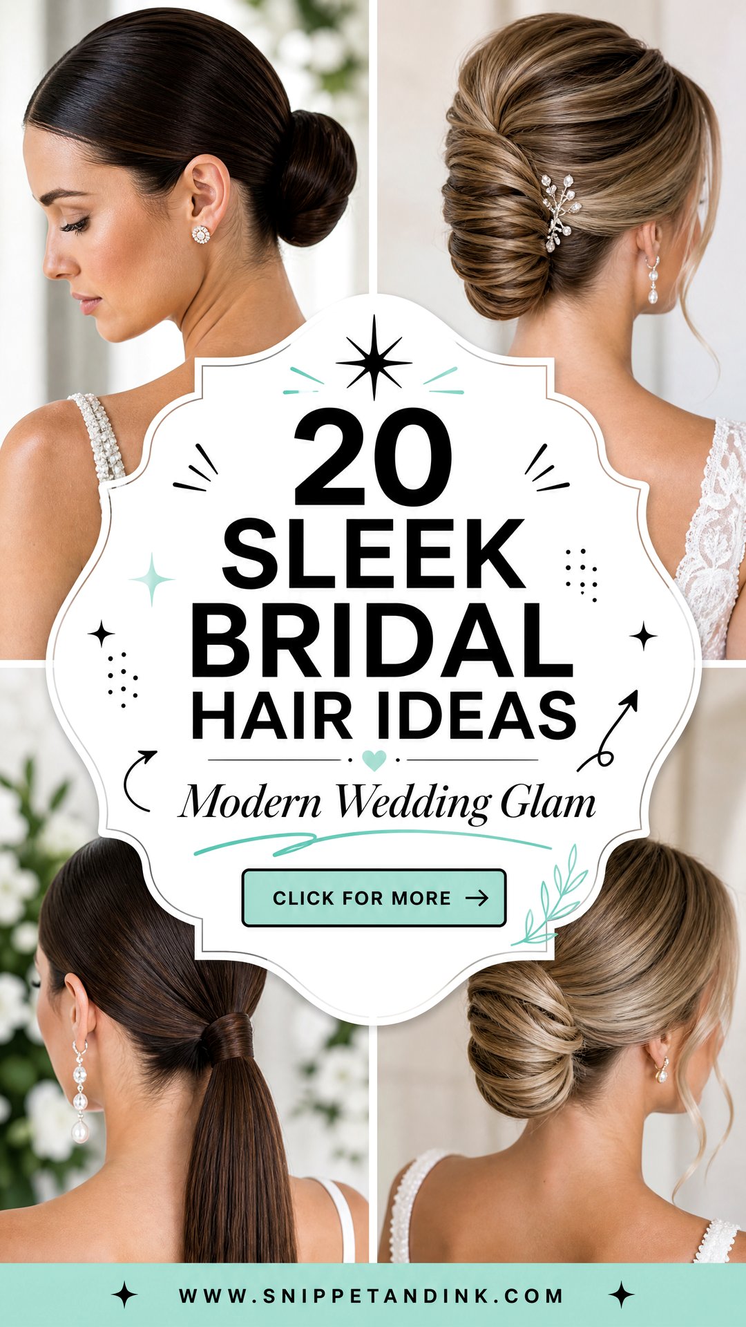 20 Sleek Bridal Hair Ideas for a Modern Wedding Look - 20 Sleek Bridal Hair Ideas for a Modern Wedding Look