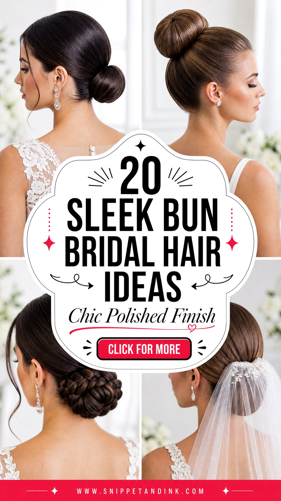 20 Sleek Bun Bridal Hair Ideas for a Polished Finish - 20 Sleek Bun Bridal Hair Ideas for a Polished Finish