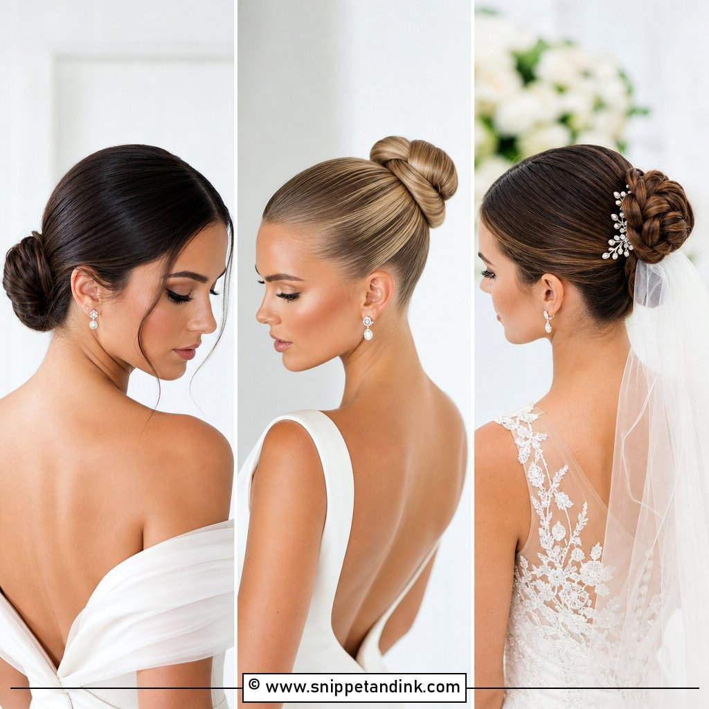 20 Sleek Bun Bridal Hair Ideas for a Polished Finish