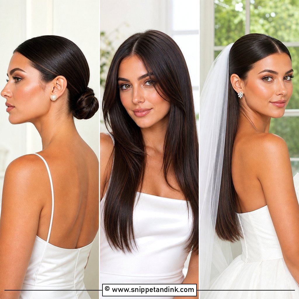 20 Sleek Straight Wedding Hair Ideas for Chic Brides