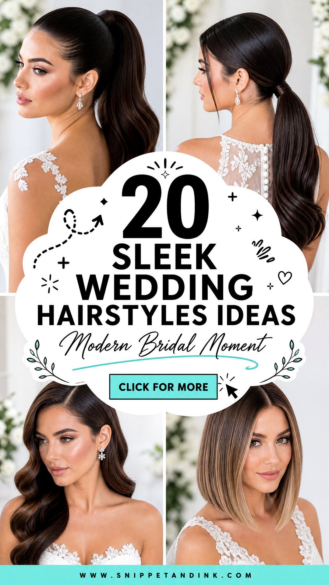 20 Sleek Wedding Hairstyles for a Modern Bridal Moment - 20 Sleek Wedding Hairstyles for a Modern Bridal Moment