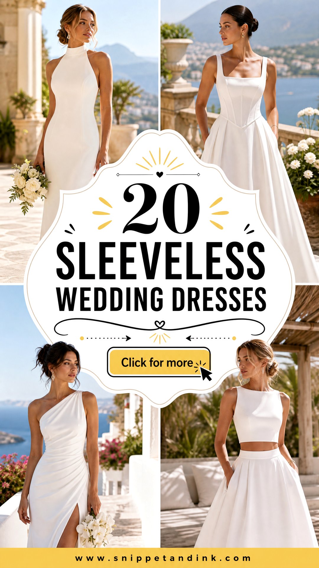 20 Sleeveless Wedding Dresses for Chic Warm-Weather Brides - 20 Sleeveless Wedding Dresses for Chic Warm-Weather Brides
