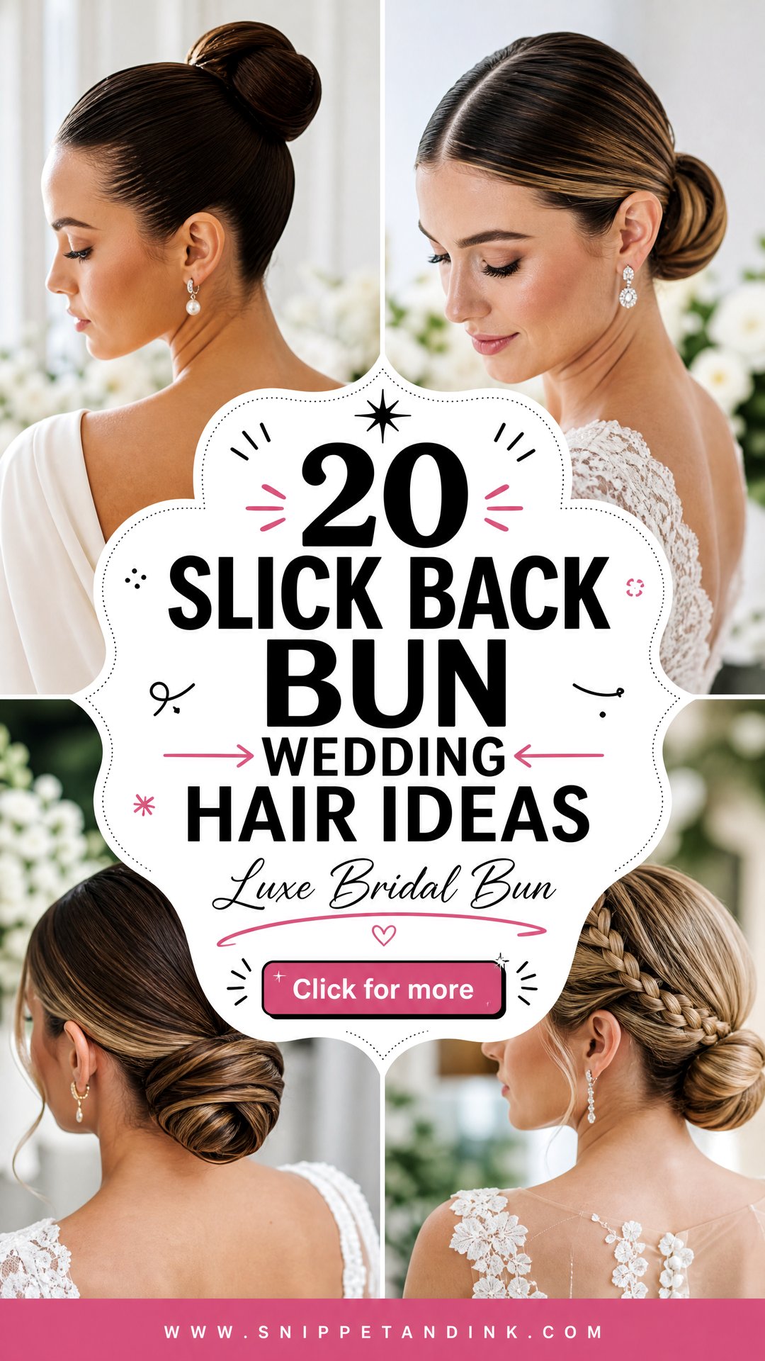20 Slick Back Bun Wedding Hair Ideas for a Luxe Look - 20 Slick Back Bun Wedding Hair Ideas for a Luxe Look