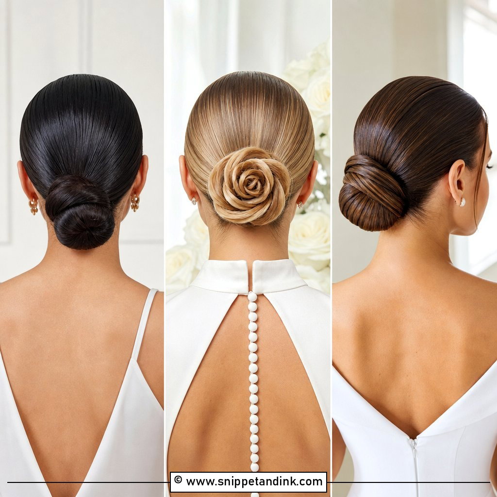 20 Slick Back Updo Wedding Hairstyles for Chic Brides