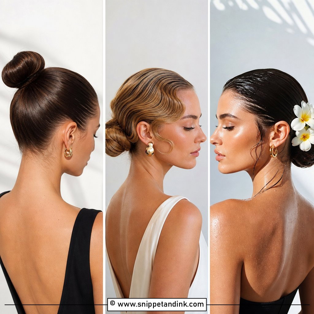 20 Slicked Back Bun Wedding Hair Ideas for Modern Brides