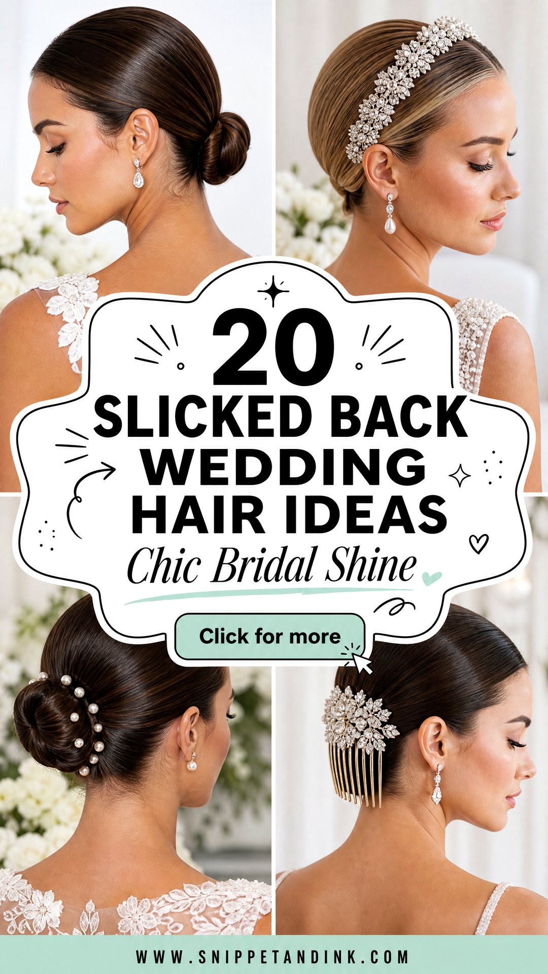20 Slicked Back Wedding Hair Ideas for Chic Brides - 20 Slicked Back Wedding Hair Ideas for Chic Brides