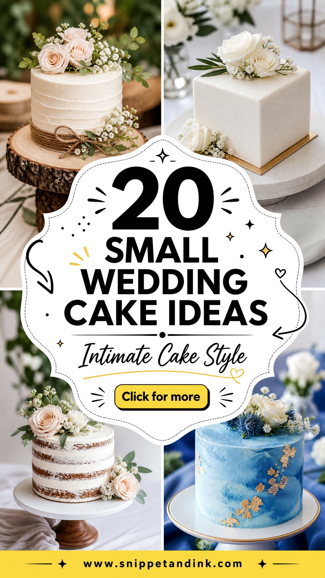20 Small Wedding Cake Ideas for Intimate Celebrations - 20 Small Wedding Cake Ideas for Intimate Celebrations
