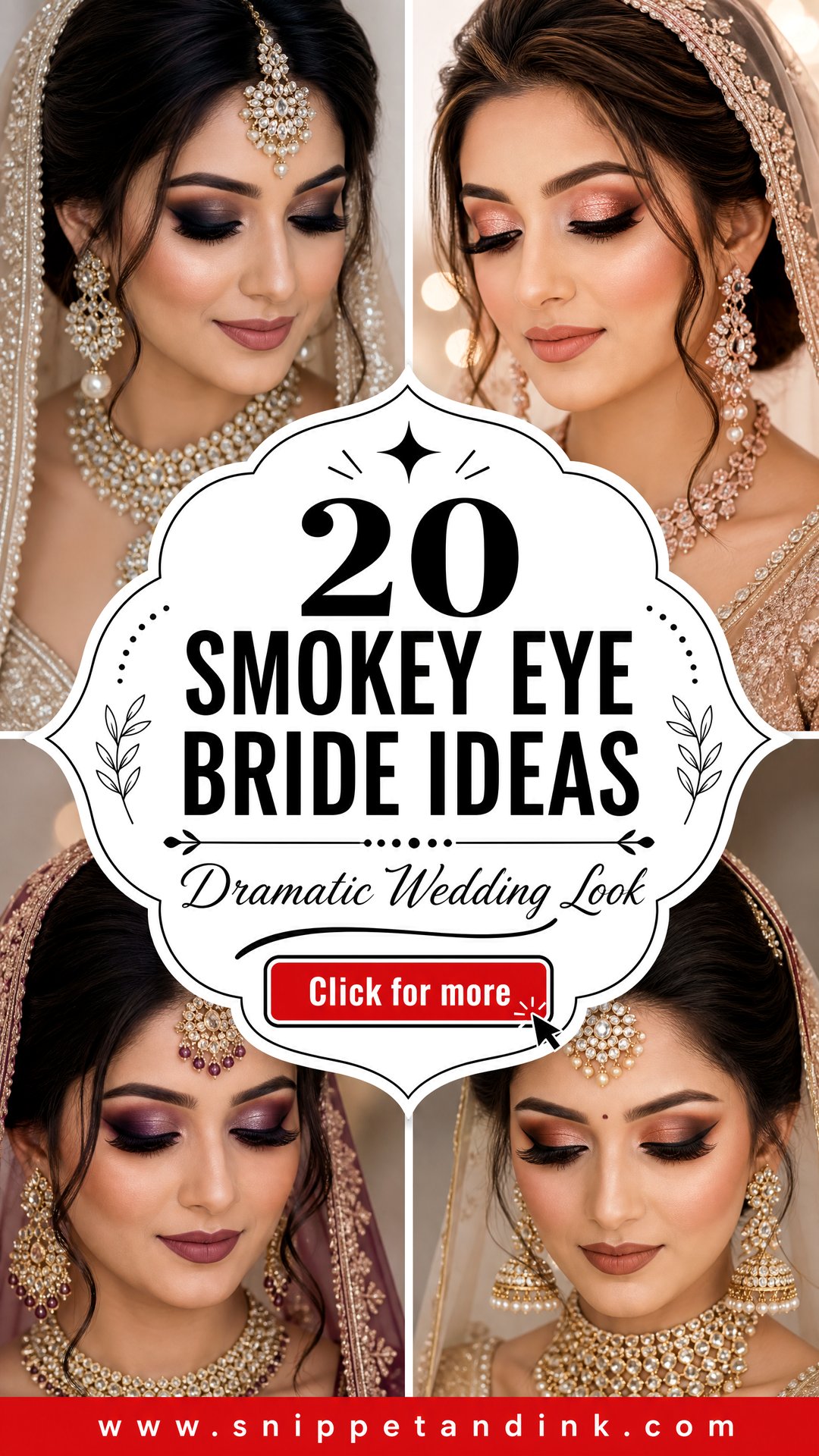 20 Smokey Eye Bride Ideas for a Dramatic Wedding Look - 20 Smokey Eye Bride Ideas for a Dramatic Wedding Look