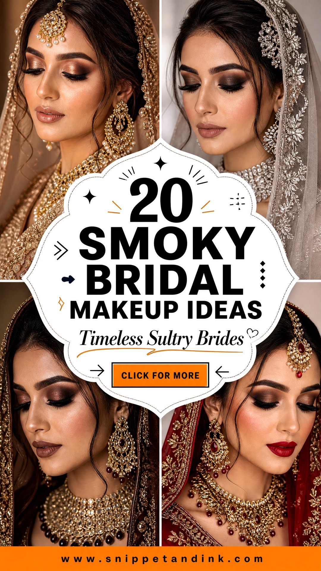 20 Smoky Bridal Makeup Ideas for Timeless Sultry Brides - 20 Smoky Bridal Makeup Ideas for Timeless Sultry Brides