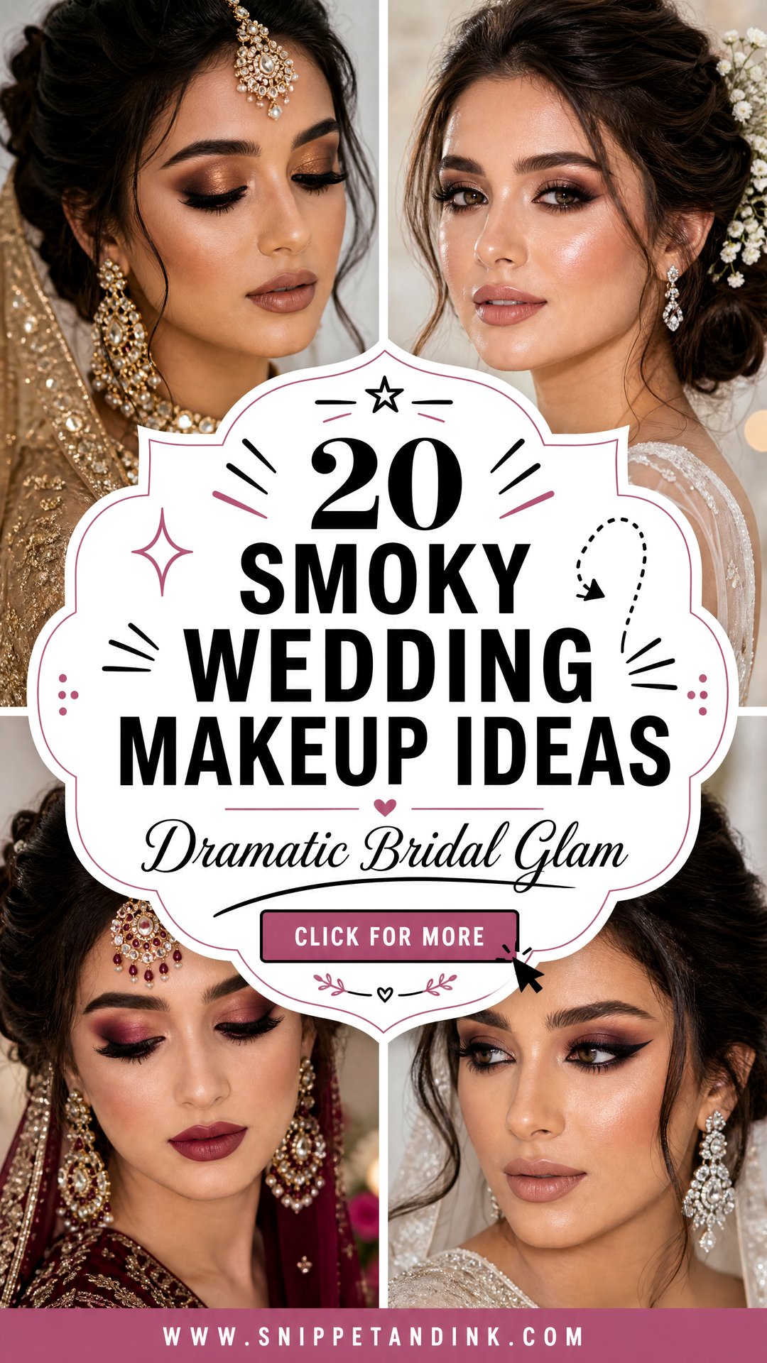 20 Smoky Wedding Makeup Ideas for Dramatic Romance - 20 Smoky Wedding Makeup Ideas for Dramatic Romance