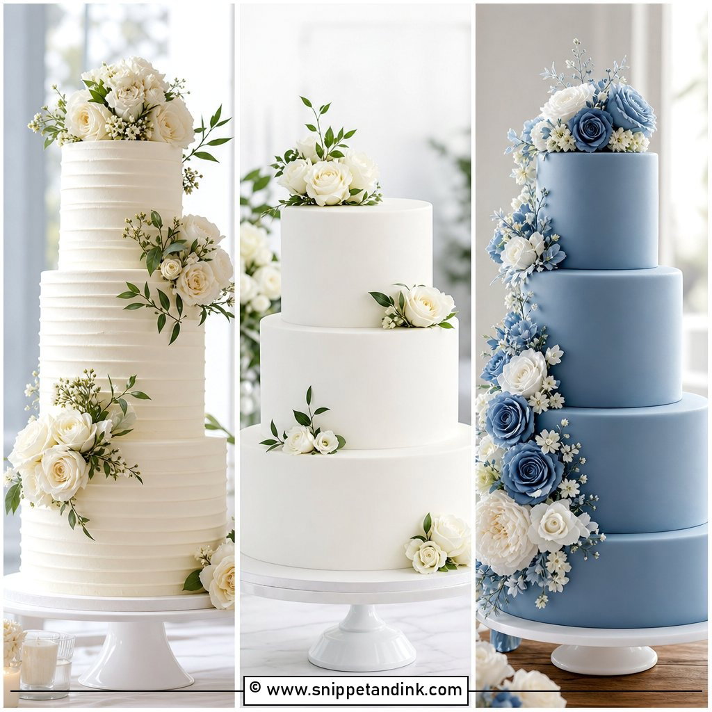 20 Smooth Wedding Cake Ideas for Modern Elegant Style
