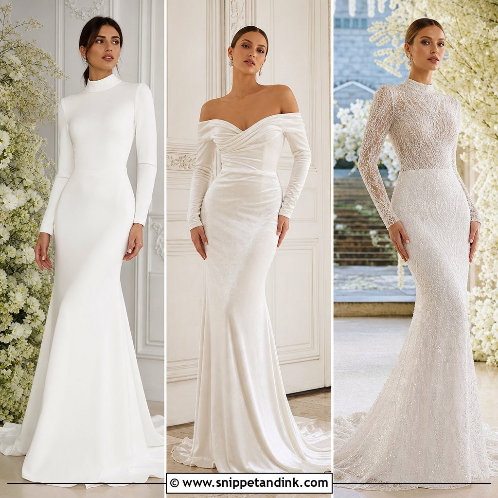 20 Snow Wedding Dress Ideas for a Magical Winter Ceremony