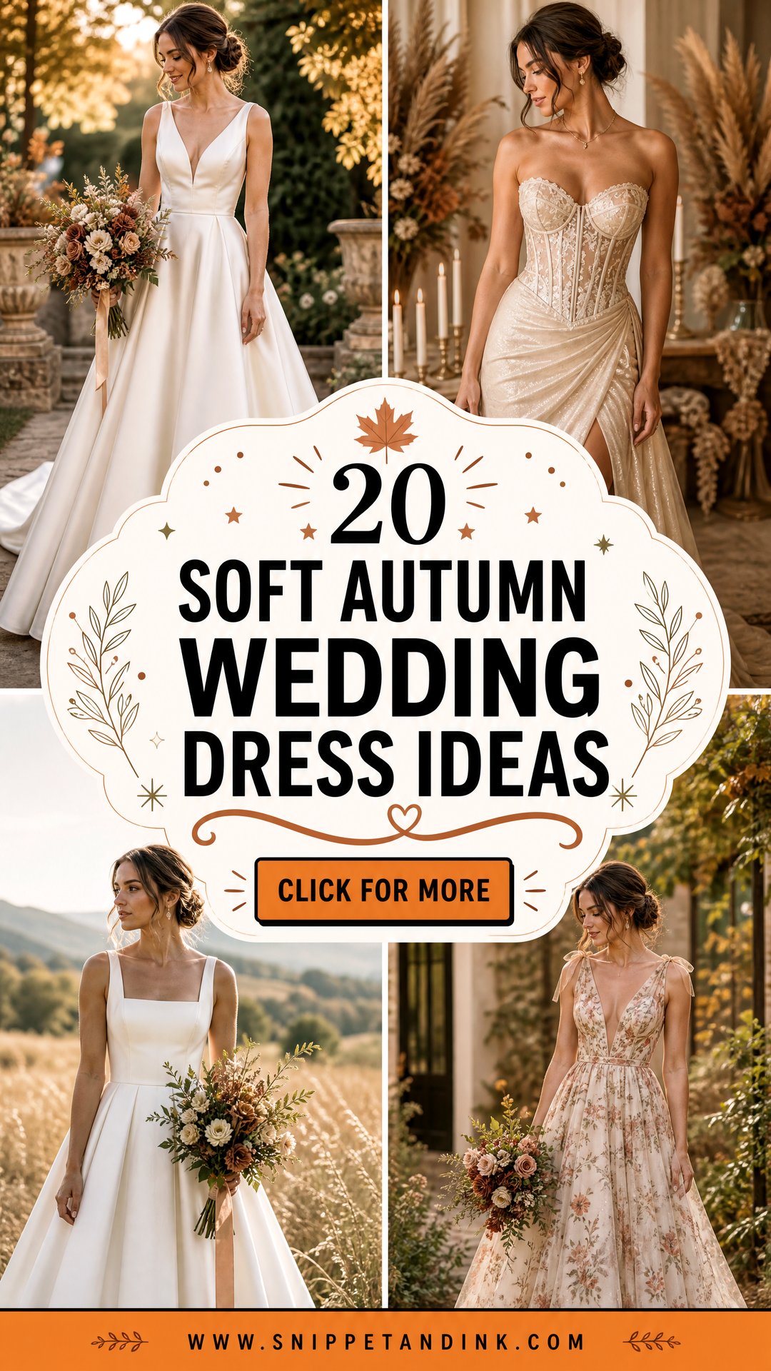 20 Soft Autumn Wedding Dress Ideas Romantic Fall Bridal Looks - 20 Soft Autumn Wedding Dress Ideas: Romantic Fall Bridal Looks
