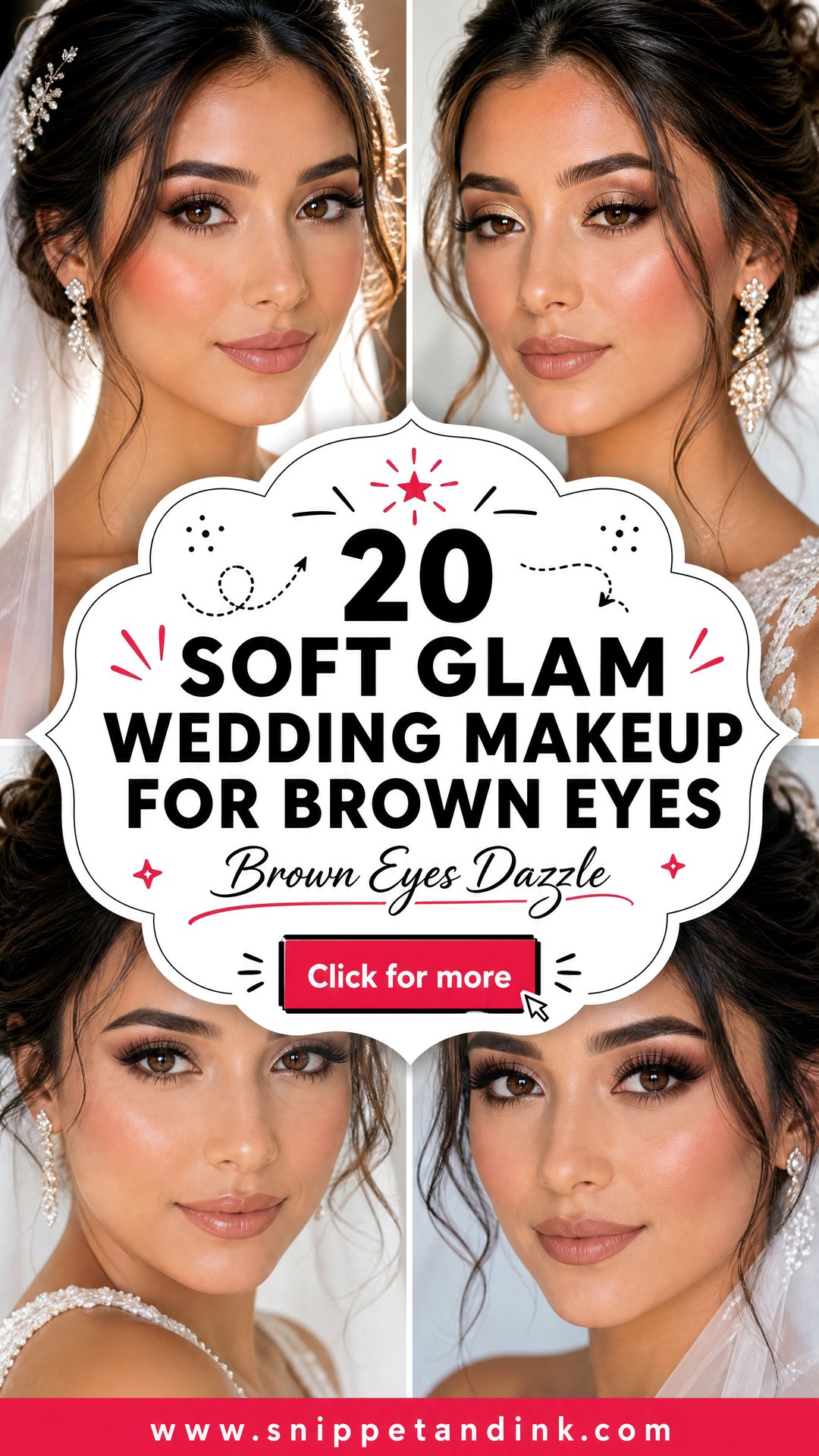 20 Soft Glam Wedding Makeup for Brown Eyes That Dazzle - 20 Soft Glam Wedding Makeup for Brown Eyes That Dazzle