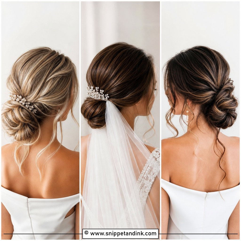 20 Soft Low Bun Wedding Hair Ideas for Chic Bridal Elegance