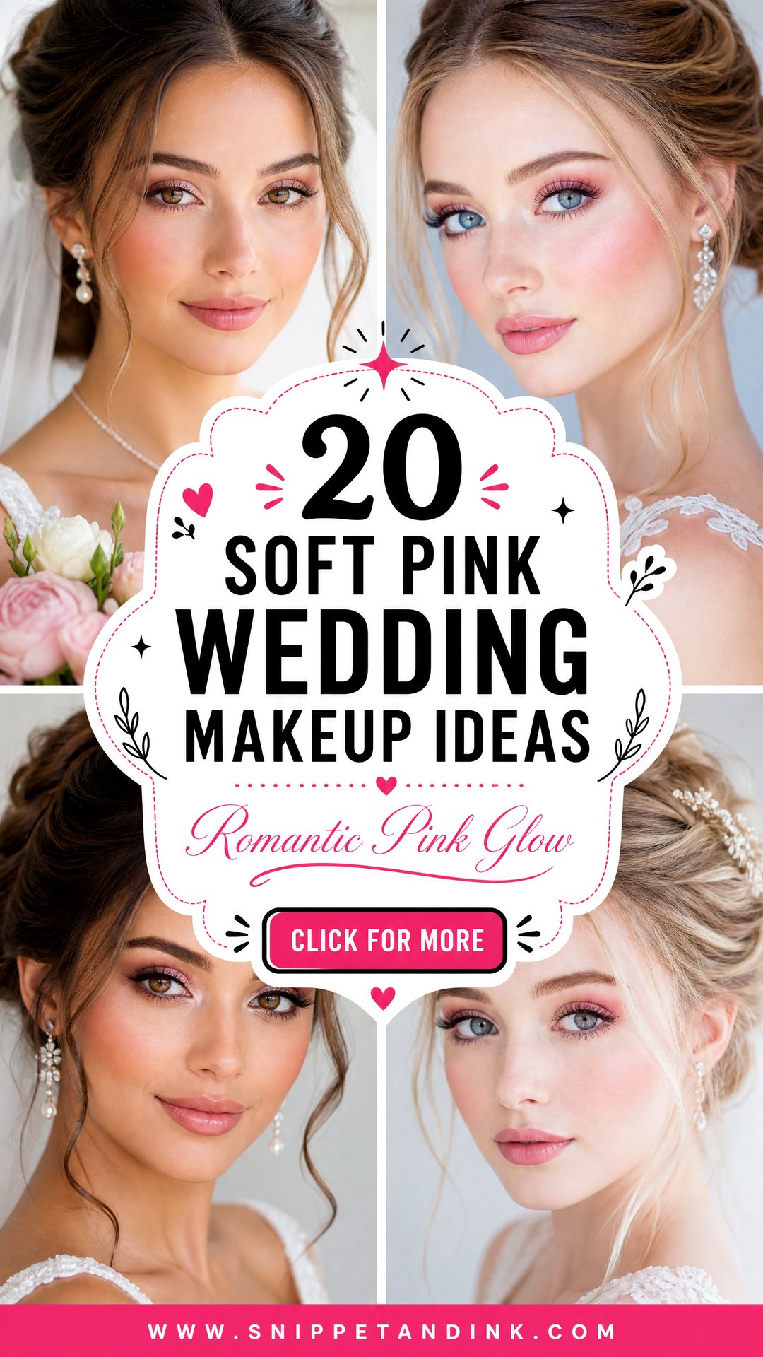 20 Soft Pink Wedding Makeup Ideas for Romantic Brides - 20 Soft Pink Wedding Makeup Ideas for Romantic Brides