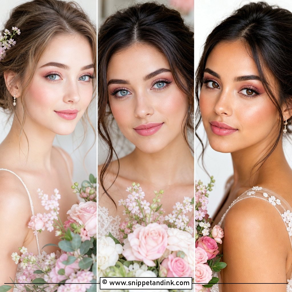 20 Soft Pink Wedding Makeup Ideas for Romantic Brides