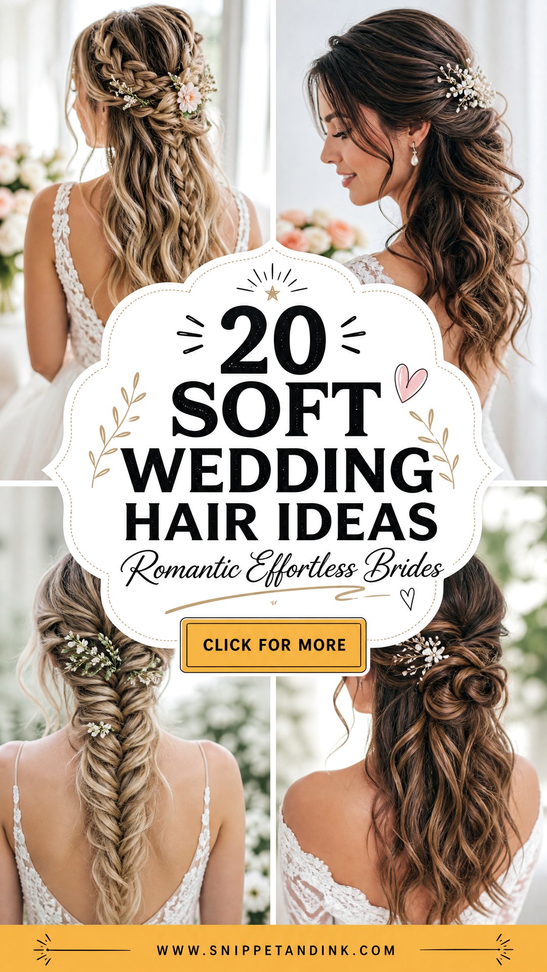 20 Soft Wedding Hair Ideas for Romantic Effortless Brides - 20 Soft Wedding Hair Ideas for Romantic, Effortless Brides