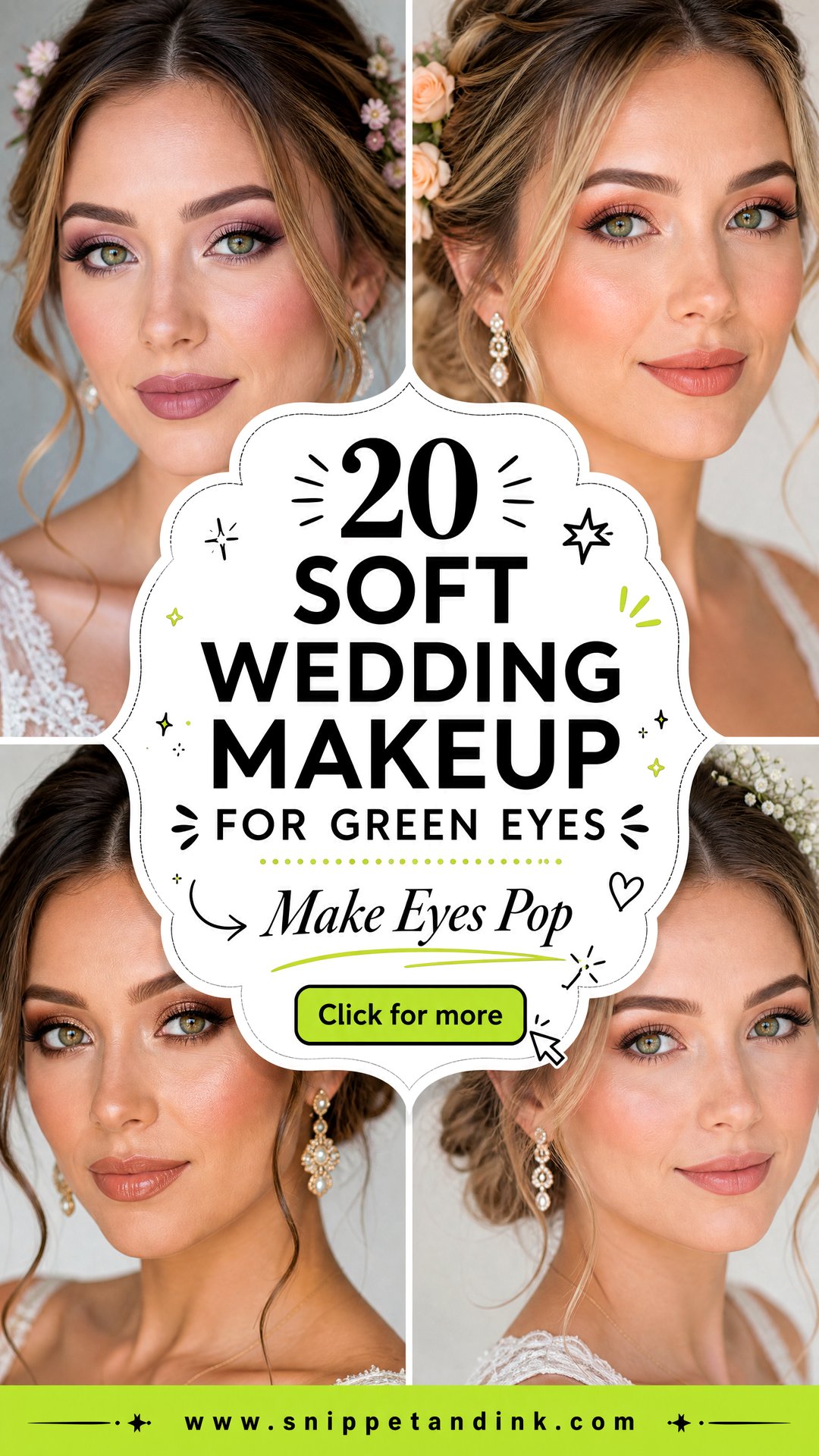 20 Soft Wedding Makeup for Green Eyes to Make Them Pop - 20 Soft Wedding Makeup for Green Eyes to Make Them Pop