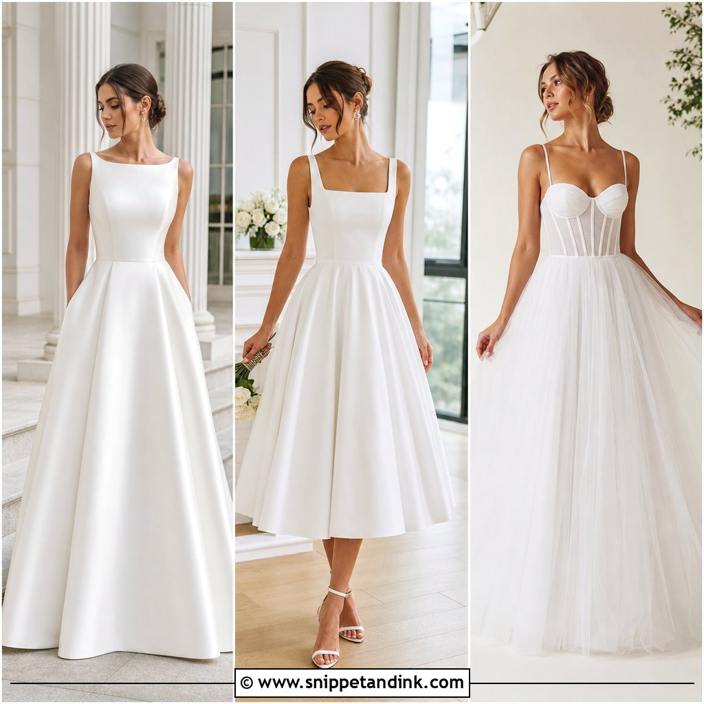 20 Solid White Wedding Dress Ideas: Elegant Bridal Looks