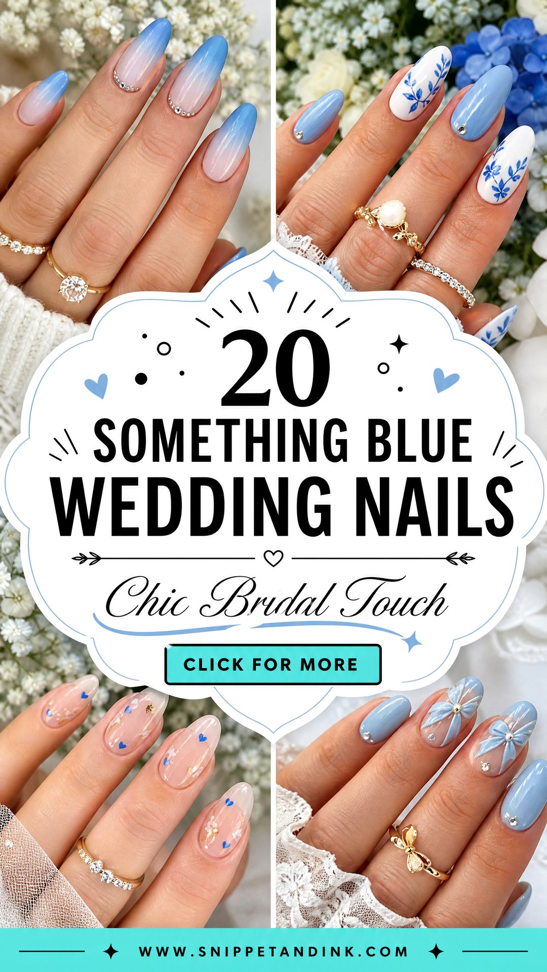 20 Something Blue Wedding Nails for a Chic Bridal Touch - 20 Something Blue Wedding Nails for a Chic Bridal Touch