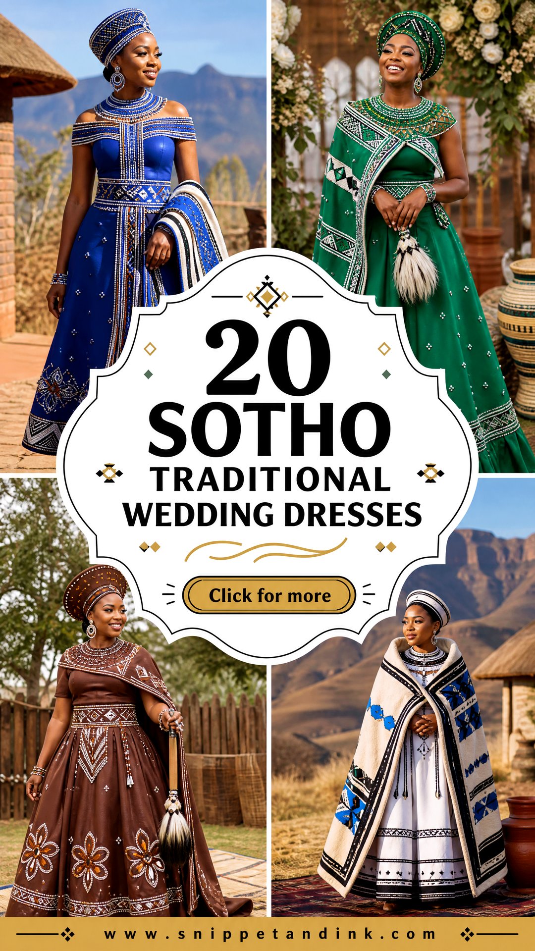 20 Sotho Traditional Wedding Dresses That Celebrate Heritage - 20 Sotho Traditional Wedding Dresses That Celebrate Heritage