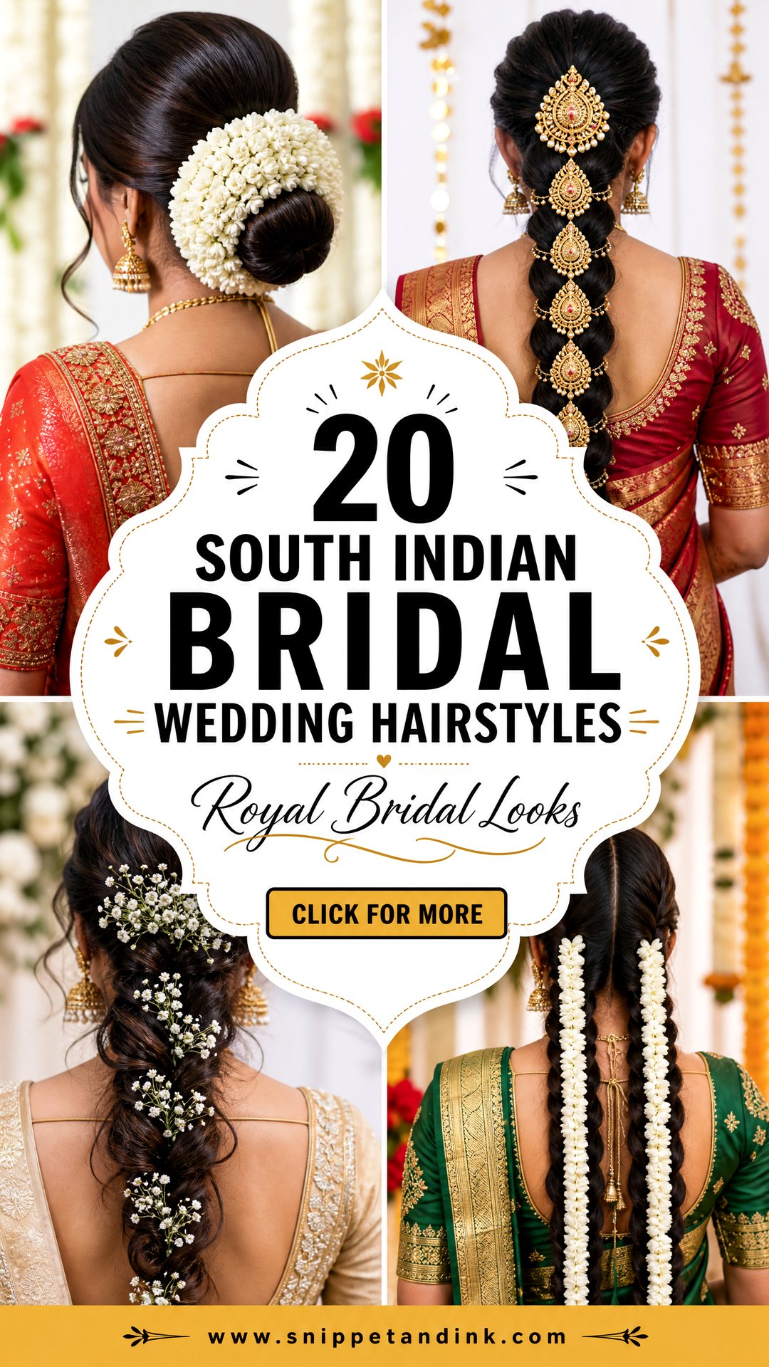 20 South Indian Bridal Wedding Hairstyles for Royal Looks - 20 South Indian Bridal Wedding Hairstyles for Royal Looks