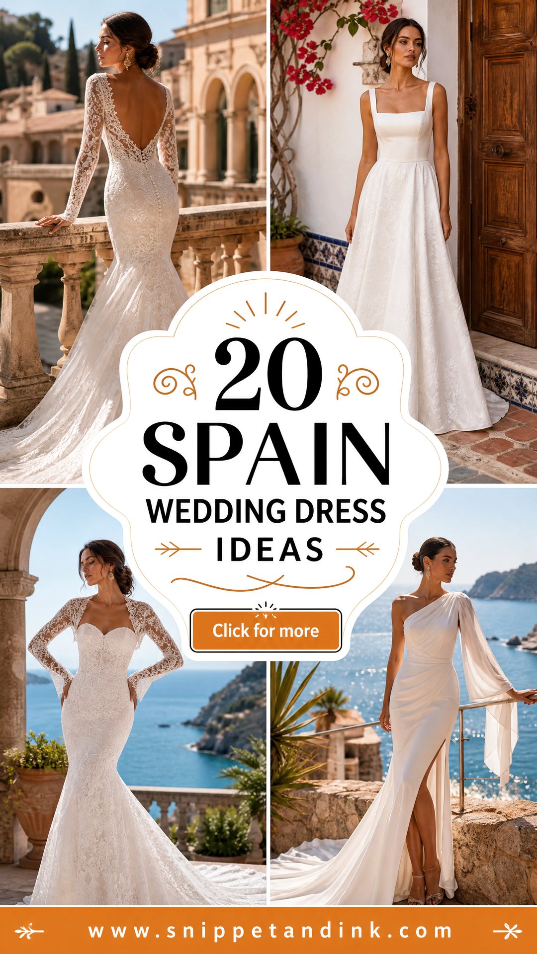 20 Spain Wedding Dress Ideas for Romantic European Style - 20 Spain Wedding Dress Ideas for Romantic European Style