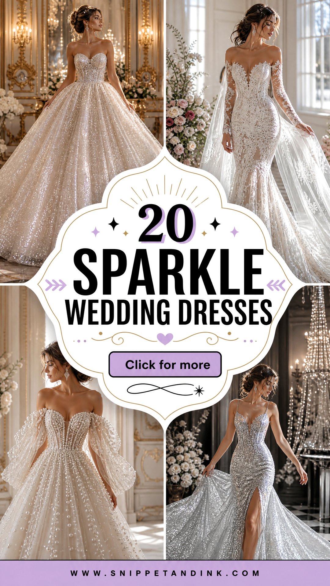 20 Sparkle Wedding Dresses for a Dazzling Bridal Entrance - 20 Sparkle Wedding Dresses for a Dazzling Bridal Entrance