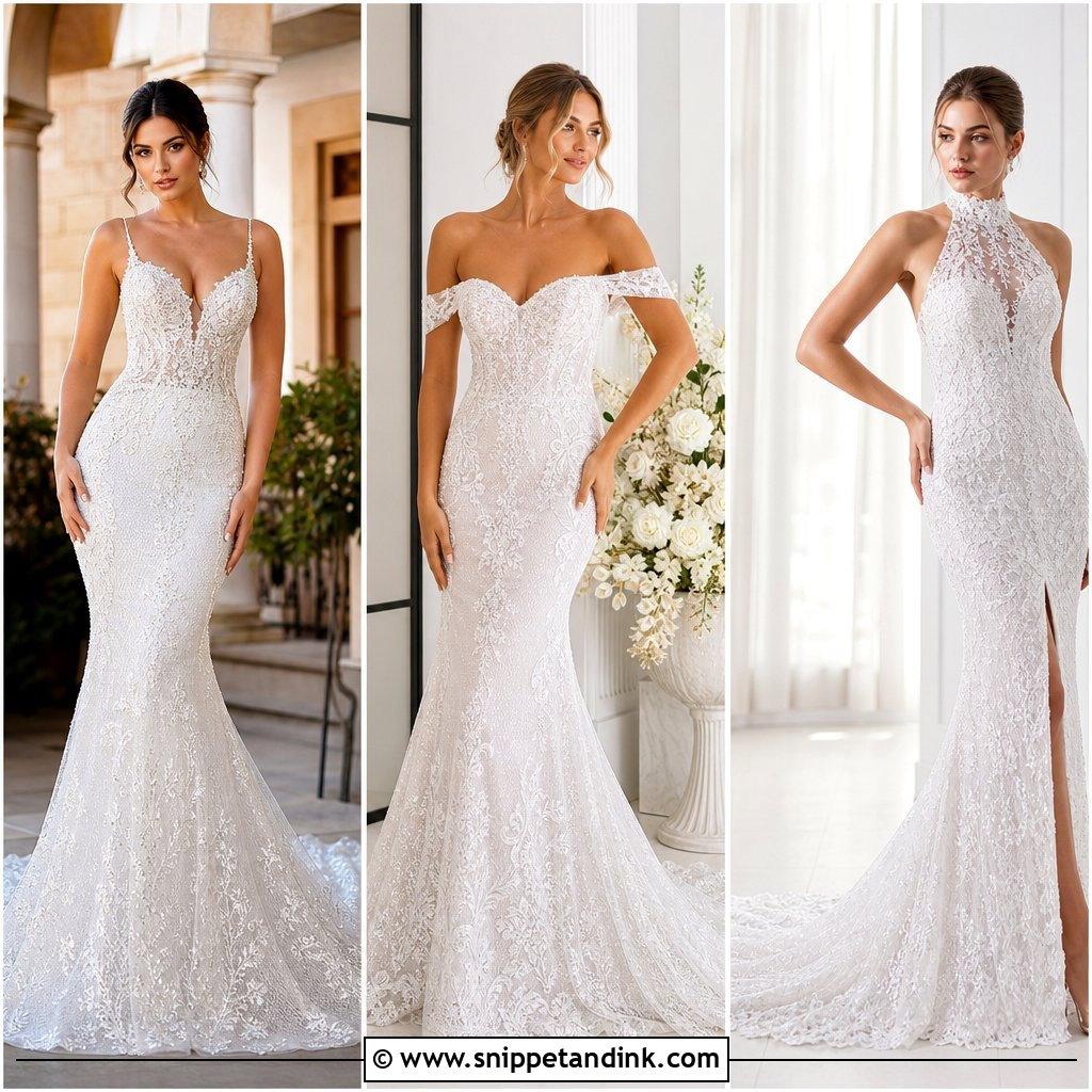 20 Sparkly Lace Wedding Dress Ideas for Romantic Brides