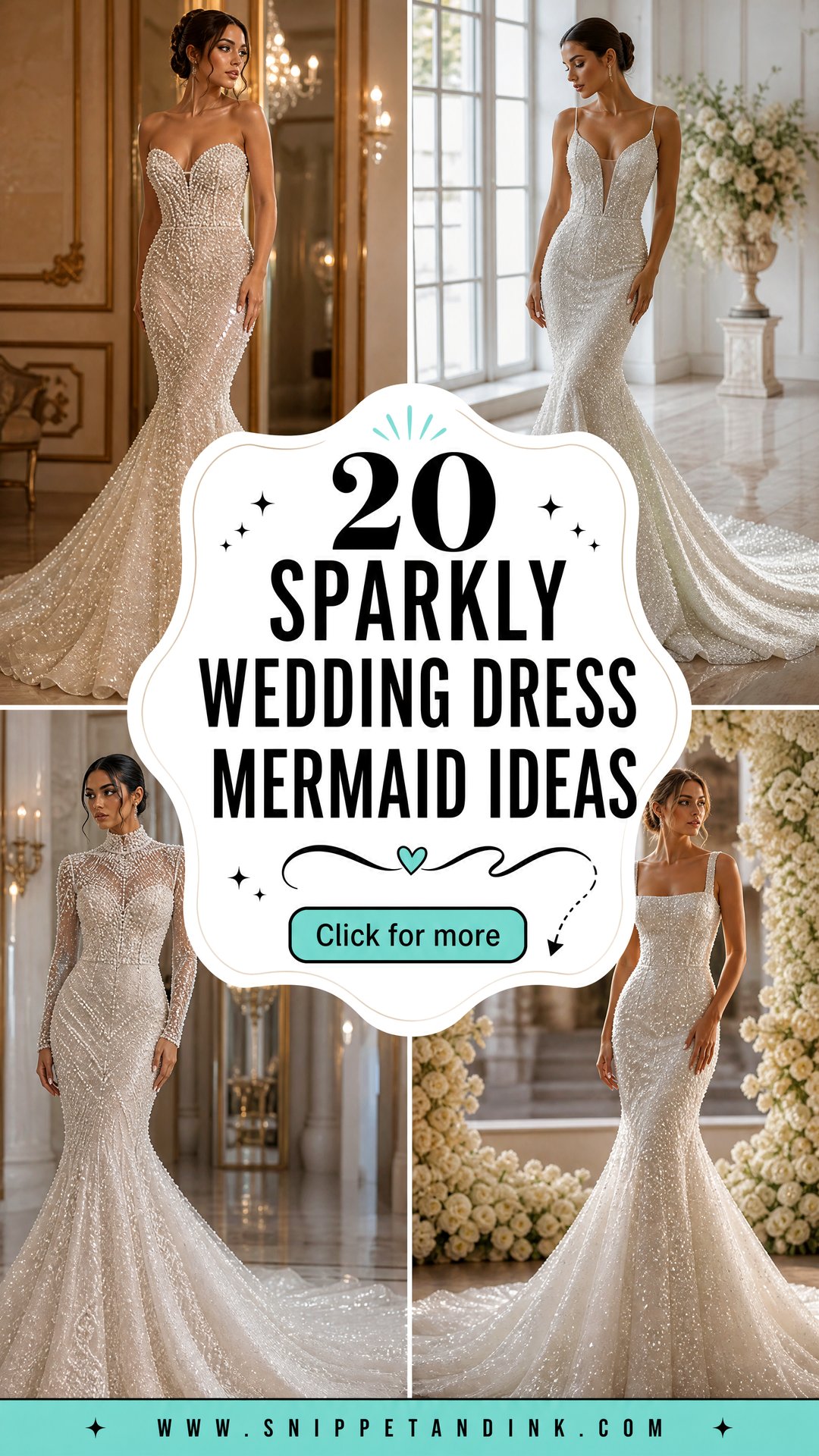 20 Sparkly Wedding Dress Mermaid Ideas for a Dramatic Bridal Look - 20 Sparkly Wedding Dress Mermaid Ideas for a Dramatic Bridal Look