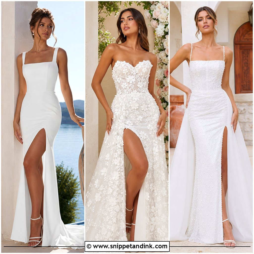 20 Split Wedding Dress Ideas for a Bold, Modern Bridal Look