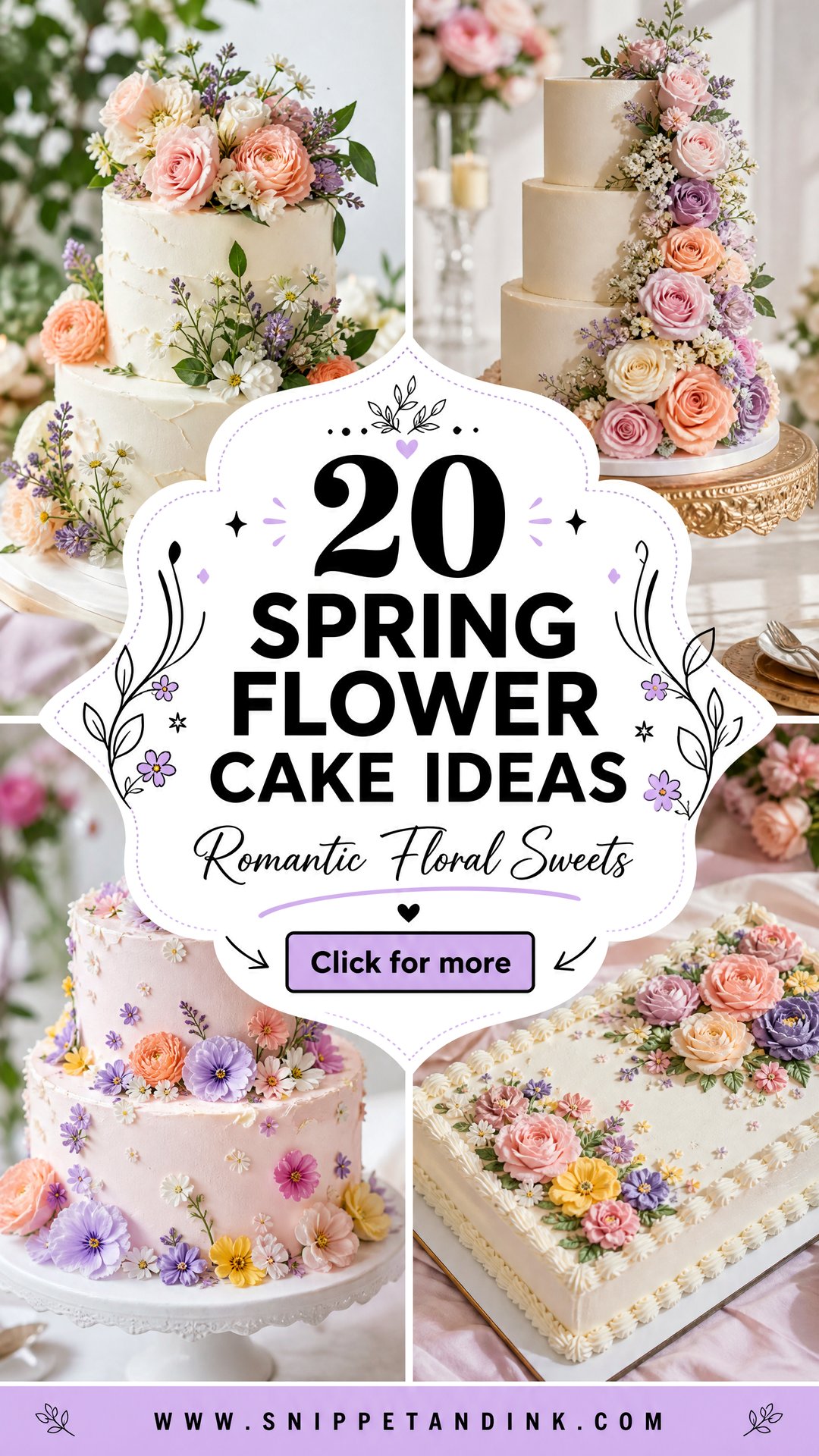 20 Spring Flower Cake Ideas for Wedding Romance - 20 Spring Flower Cake Ideas for Wedding Romance