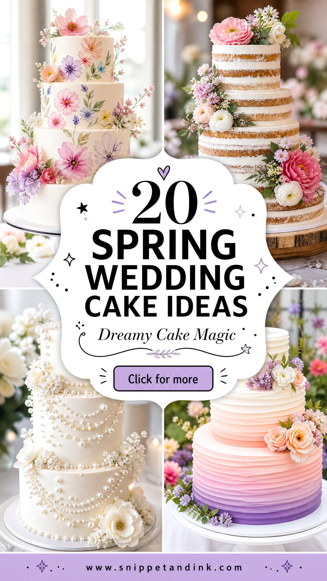 20 Spring Wedding Cake Ideas for Dreamy Celebrations - 20 Spring Wedding Cake Ideas for Dreamy Celebrations