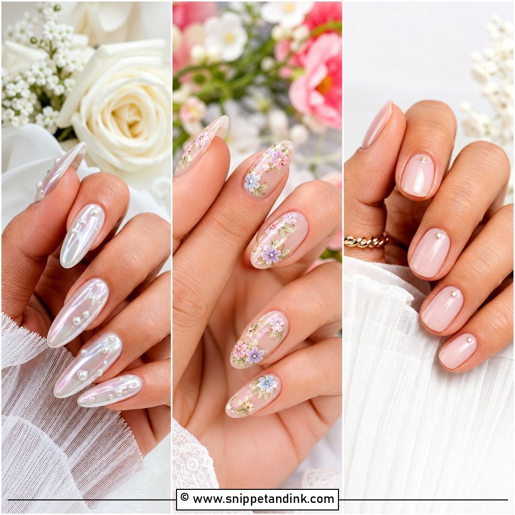 20 Spring Wedding Nails for Bride Manicure Inspiration