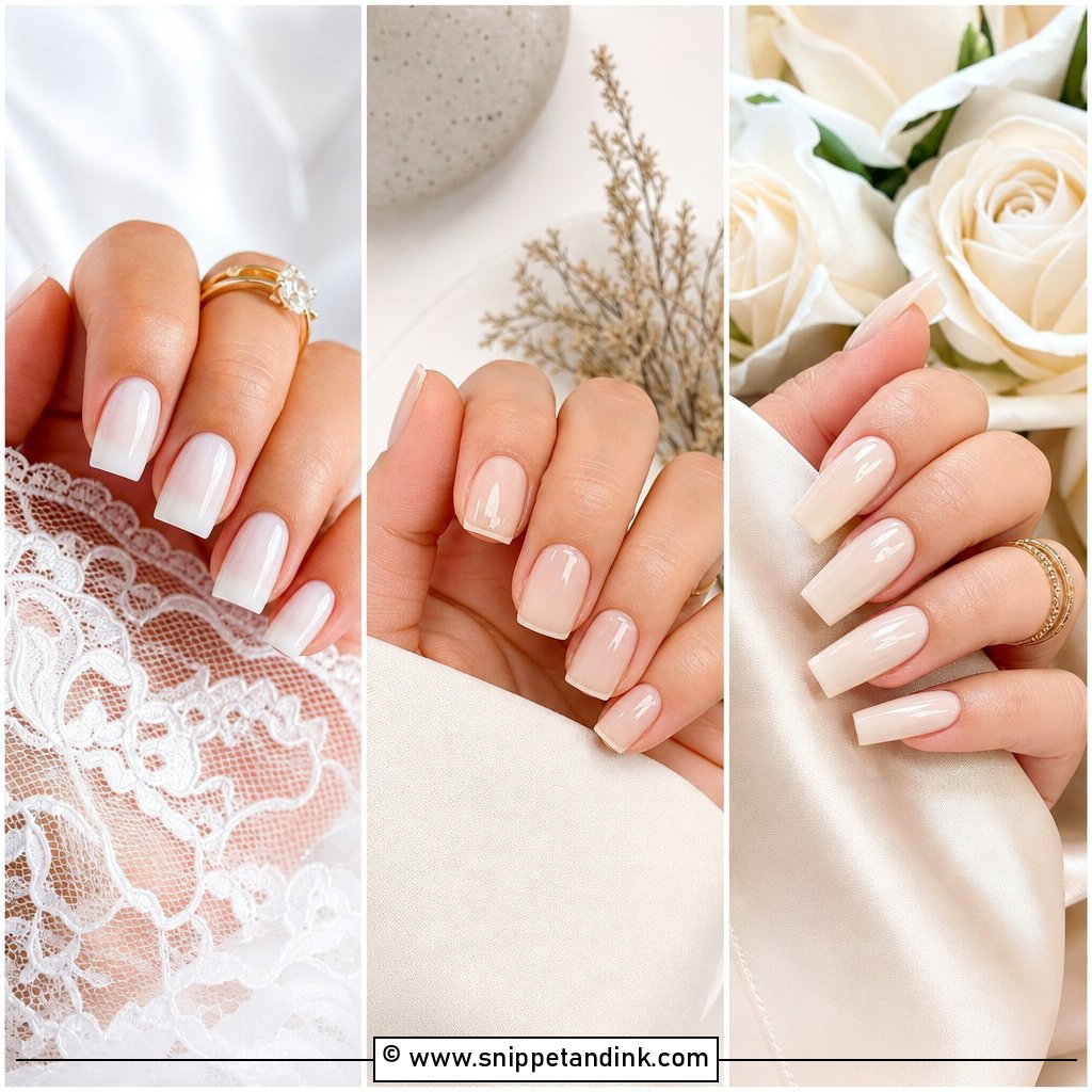 20 Square Wedding Day Nails for a Chic Bridal Look