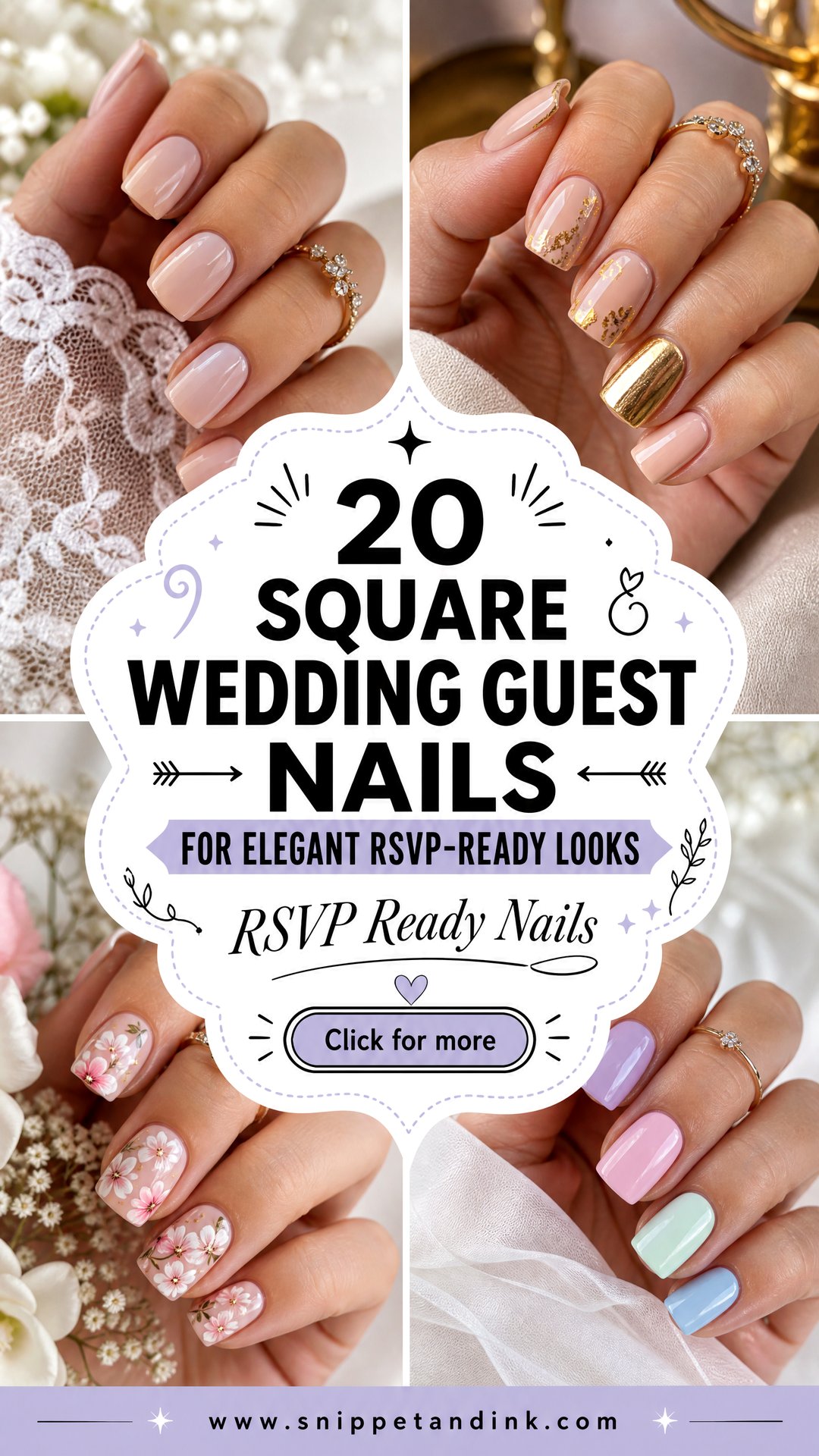 20 Square Wedding Guest Nails for Elegant RSVP-Ready Looks - 20 Square Wedding Guest Nails for Elegant RSVP-Ready Looks