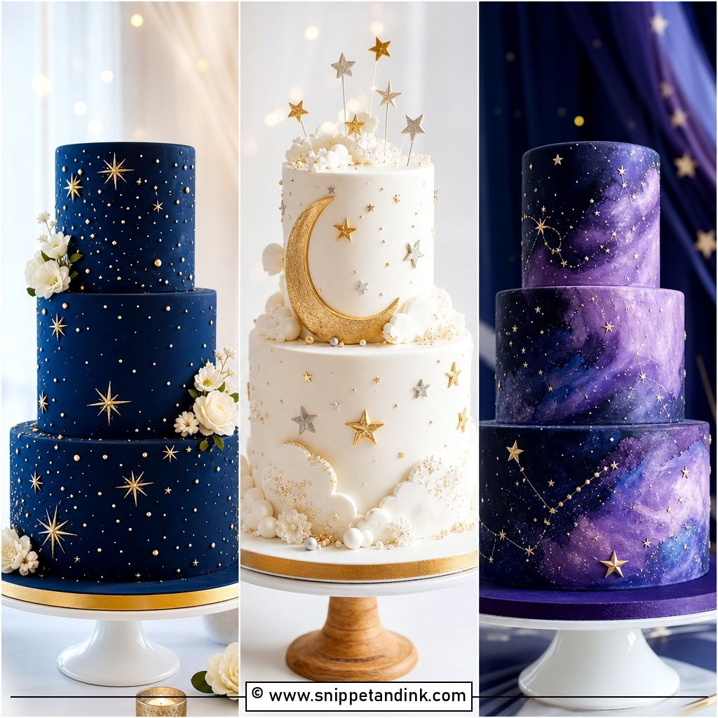 20 Star Wedding Cake Ideas for a Celestial Reception